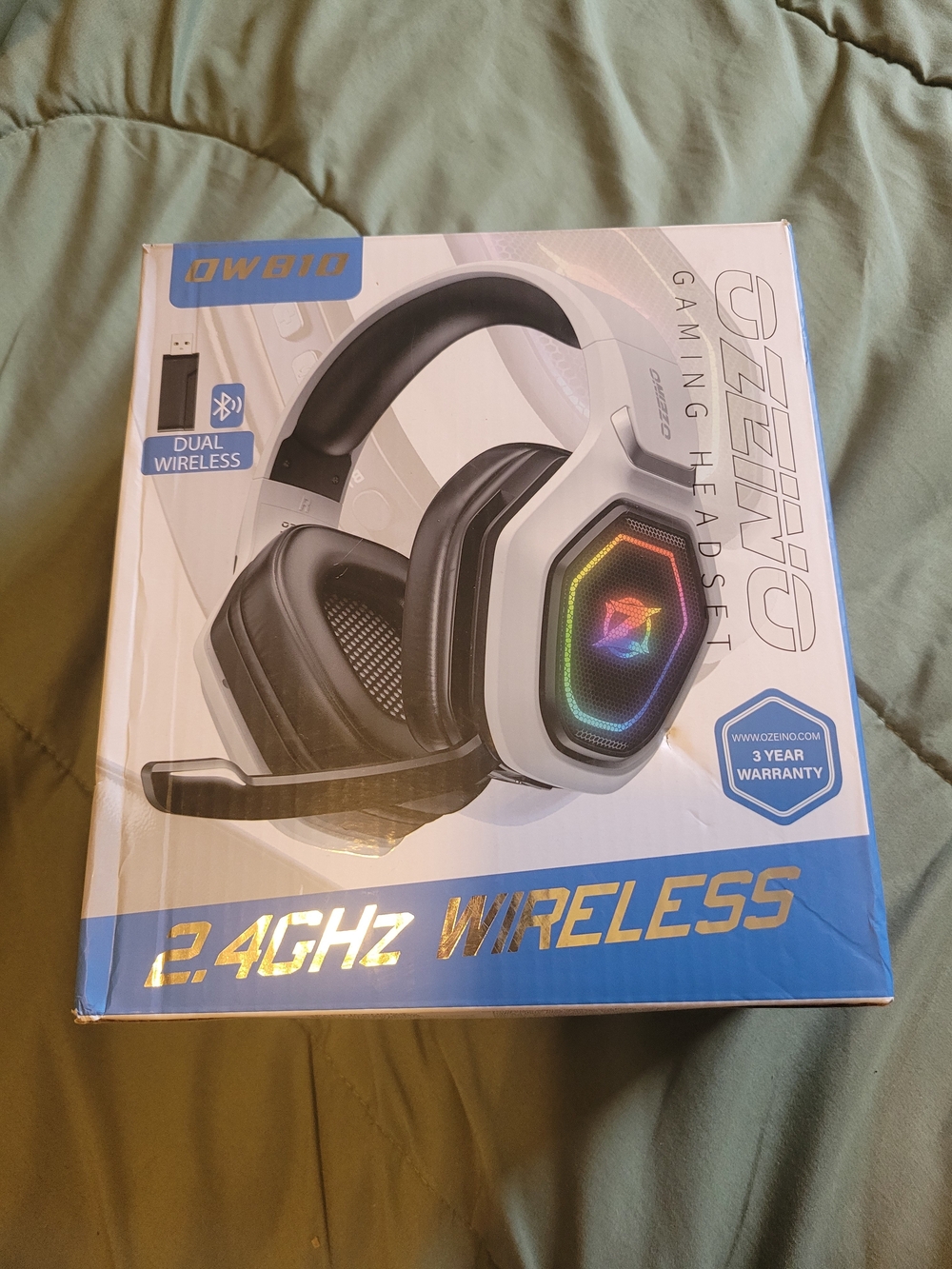 White Over-Ear Gaming Headset - Wireless 2.4GHz